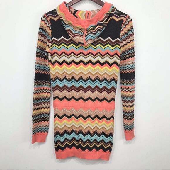 Missoni for Target Colorful Zigzag Full Zip Long Hooded Knit Cardigan Sweater - Picture 11 of 16